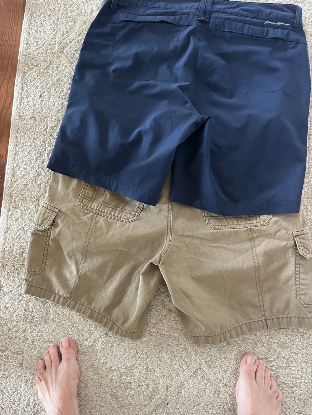 Eddie Bauer Navy and Khaki Cargo Shorts Duo - Picture 6 of 12
